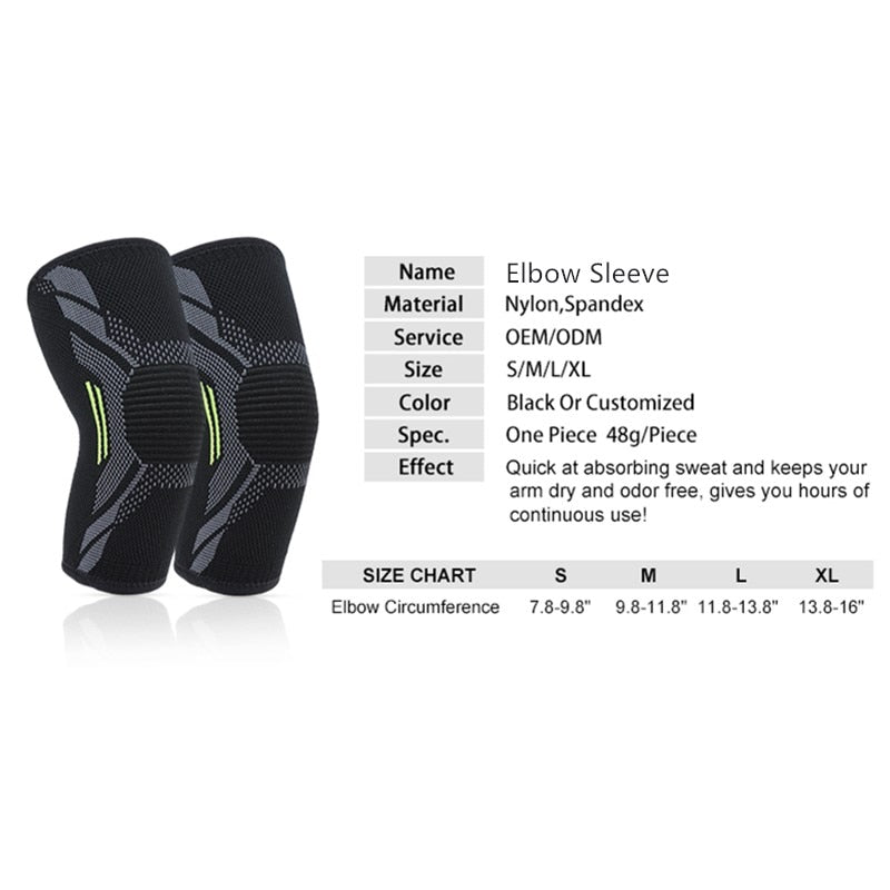 1 PCS Elbow Brace Compression Support Elbow Sleeve Pad for Tendonitis Tennis Basketball Volleyball Elbow Protector Reduce Pain - NOVA ARC MARKETPLACE