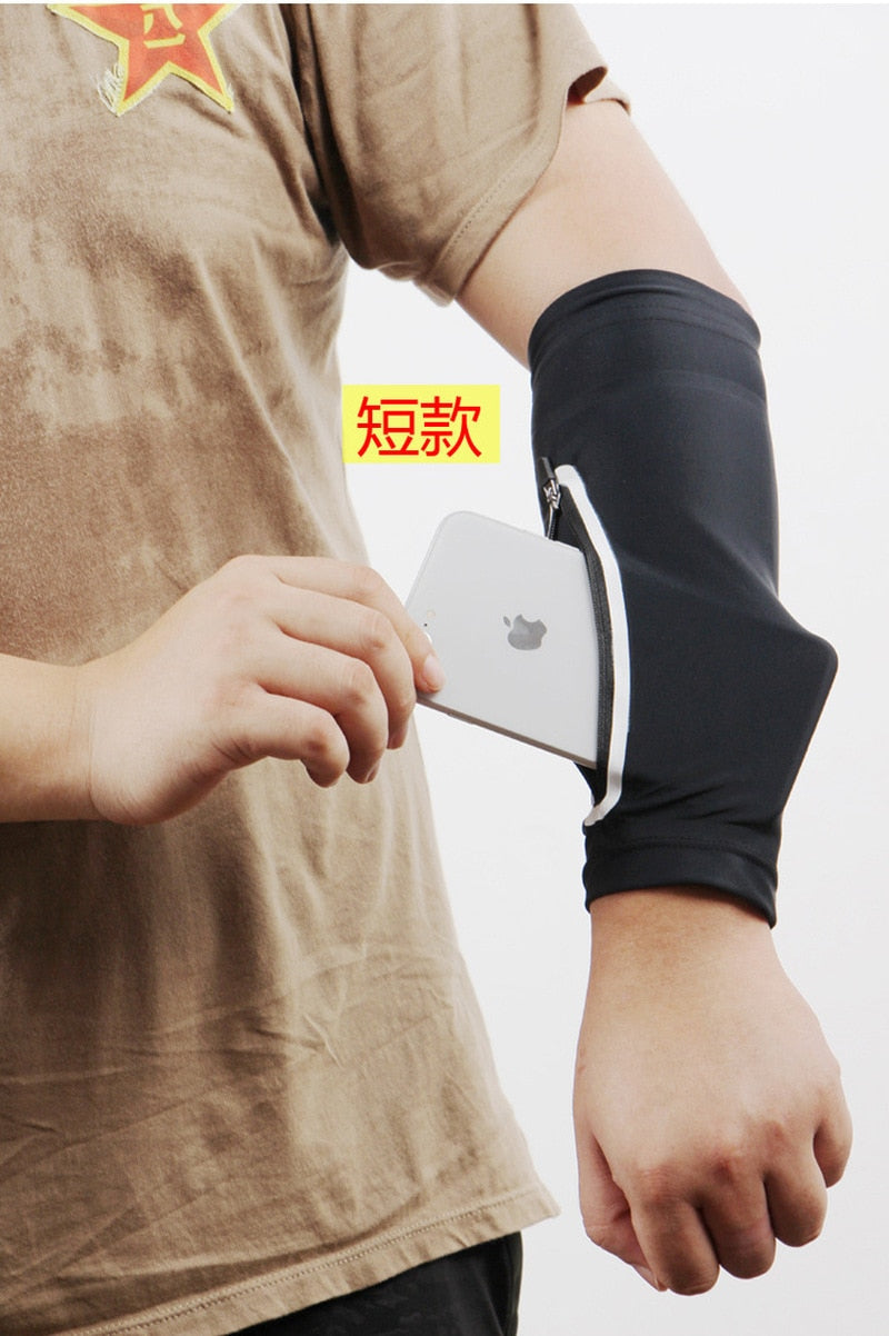 1PC Unisex Short Arm warmer for Mobile Phone Stretch Arm Bag Running Riding Sunscreen Armband Wrist Bag - NOVA ARC MARKETPLACE