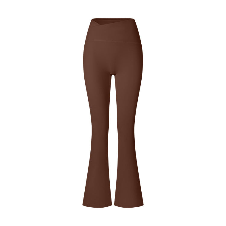 Women's Brushed Texture High Waist Cross Shaping Yoga Pants - NOVA ARC MARKETPLACE
