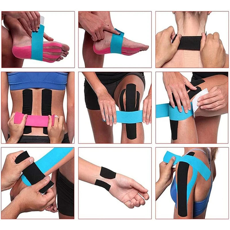 5cm*5m Sport Kinesiology Tape Athletic Elastic Kneepad Muscle Pain Relief Knee Taping Fitness Running Tennis Swimming Football - NOVA ARC MARKETPLACE