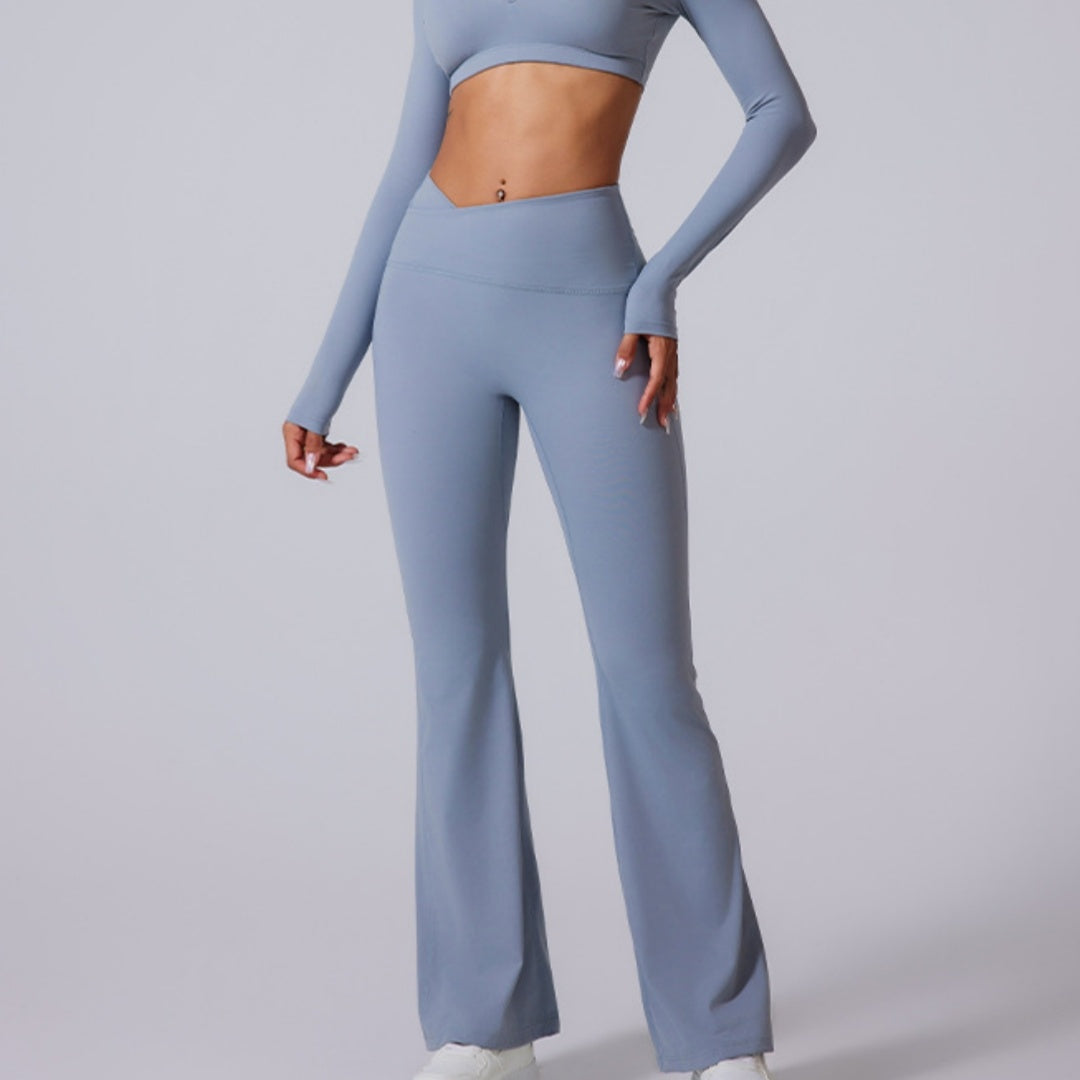 Women's Brushed Texture High Waist Cross Shaping Yoga Pants - NOVA ARC MARKETPLACE